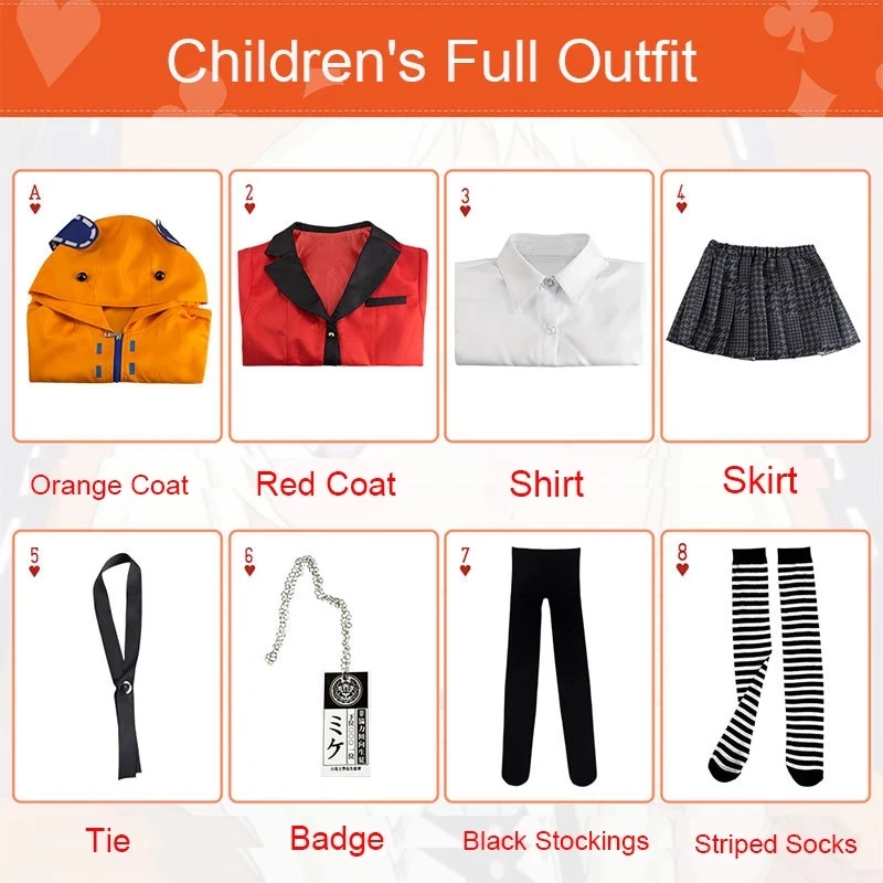 Детские костюмы для косплея из аниме Kakegurui школьная форма юмэко джабами японских