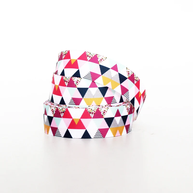 

9 мм/16 мм/22 мм/25 мм/38 мм/75 мм красного цвета в виде геометрических фигур корсажная лента с рисунком лента 10/25/50 ярдов DIY Подарочная Обёрточная бумага швейная Свадебный декор лента