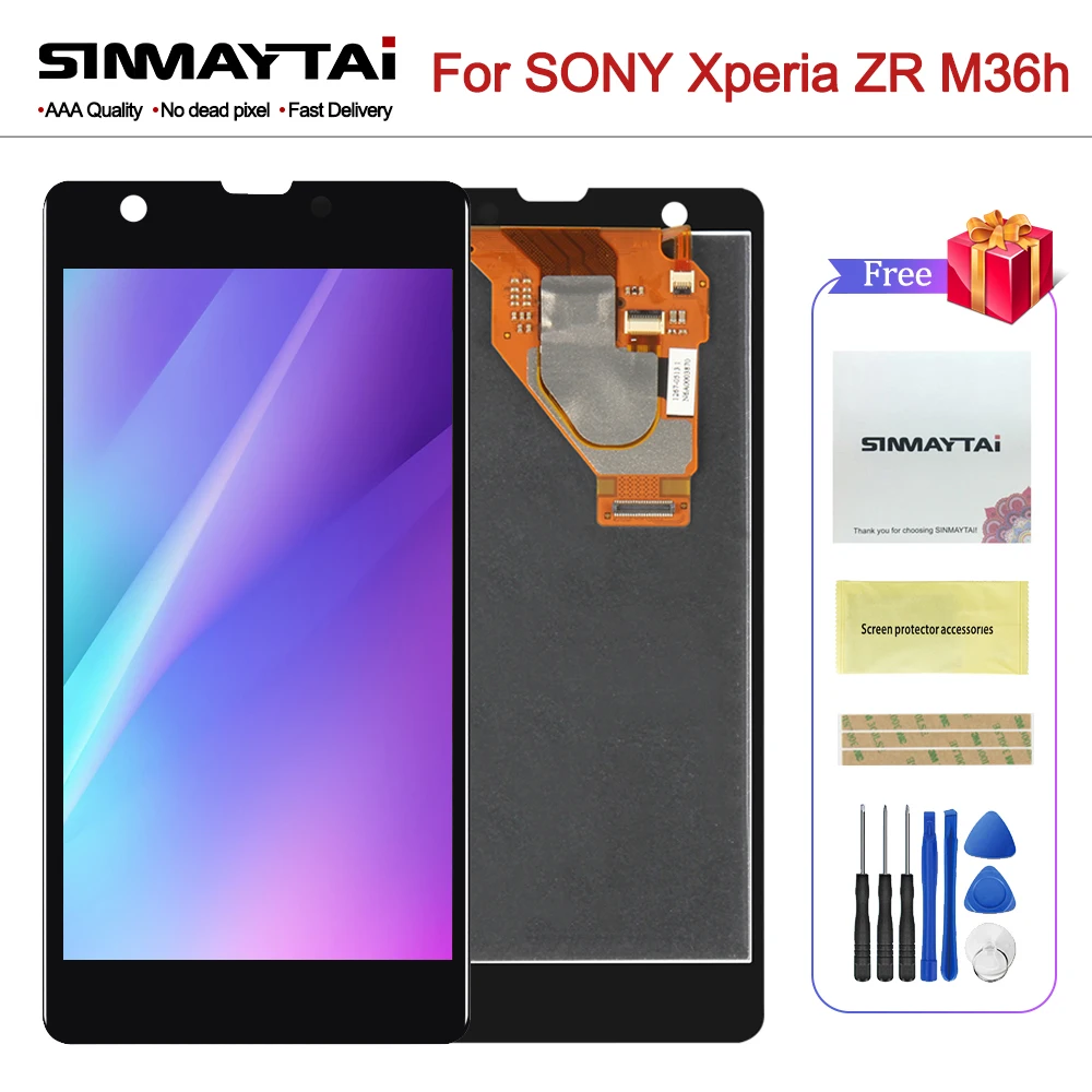 Оригинальный дисплей 4 6 дюйма для SONY Xperia ZR M36h C5502 с сенсорным экраном дигитайзер в