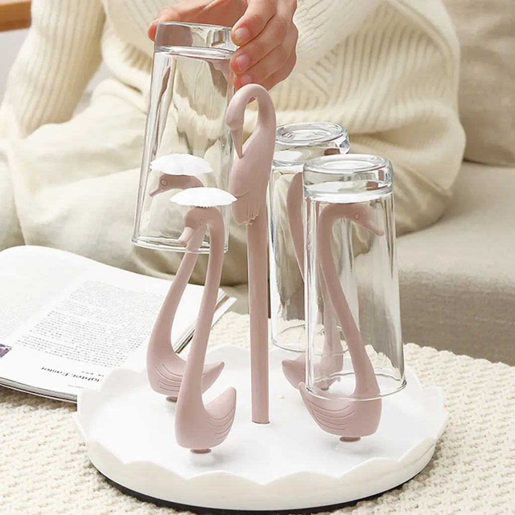 Креативная стеклянная подставка для чашек с водой из нержавеющей стали сушки