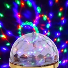 Портативный чешское стекло диско шар светильник сценического светильник влияние 6 Вт E27 лампы RGB Вращающийся смешивания Светодиодный проекционный светильник крытый светильник Рождественский Декор