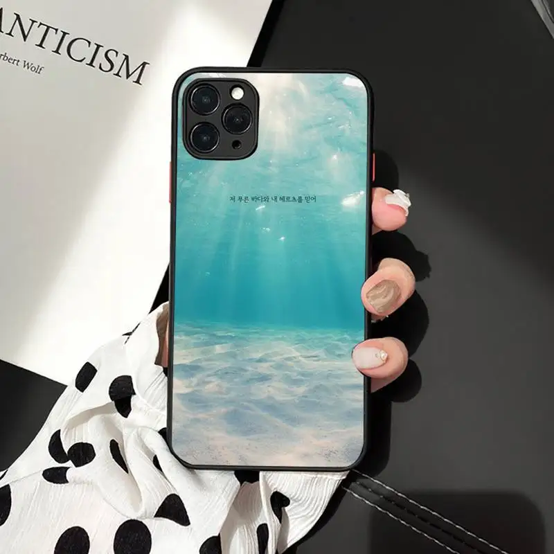 

Ocean Beach the scenery sunset Phone Case matte transparent For iphone 7 8 11 12 plus mini x xs xr pro max cover
