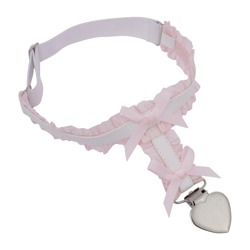 

68UA пикантный розовый пояс для чулок в стиле Харадзюку Лолита подвеска в форме сердца бант кольцо для ног подвязка на бедро подтяжки для фото...