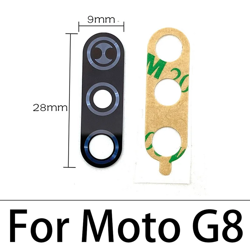 

Стеклянный объектив задней камеры 2 шт. с клейким слоем для Moto G8 G9 E6 E5 E7 Plus Play One Vison X4 Z3 Play Power