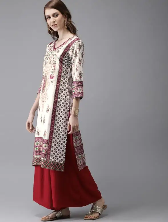 Новый осенний индийский этнический стиль для женщин Pringting хлопковый топ