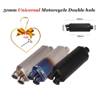 universal 51mm motorcycle hp exhaust with db killer stickers ak muffler for z900 nk400 rc390 cf 250sr gsx250