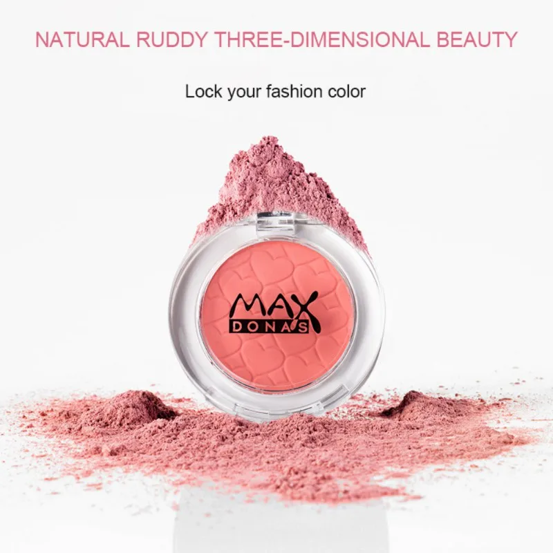

Natural Single Color Face Blush Waterproof Long Lasting Brighten Shiny Blusher