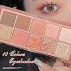 Палитра теней для век 10 цветов сильно пигментированные матовые Металлические тени для век Пудра для стойкого водостойкого вида женский макияж