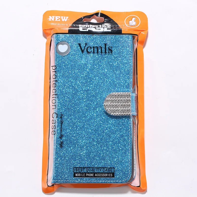 glitter diamond flip leather wallet phone case for motorola moto g6 g7 g31 g41 g51 g71 g200 e5 plus play power 5g phone cover free global shipping