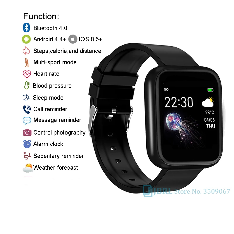 

Sport Silicone Smart Watch Women Men Smartwatch For Android IOS Waterproof Fitness Tracker Bluetooth Electronics Smart Clock