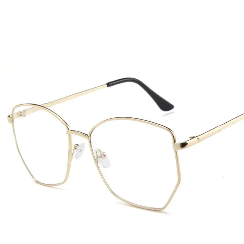 Женские и мужские очки в нестандартной полигональной оправе модные брендовые