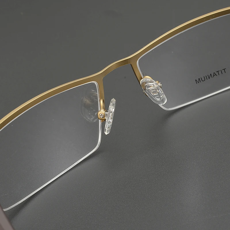 Очки мужские полуоправы из титанового сплава полуквадратные Рецептурные очки