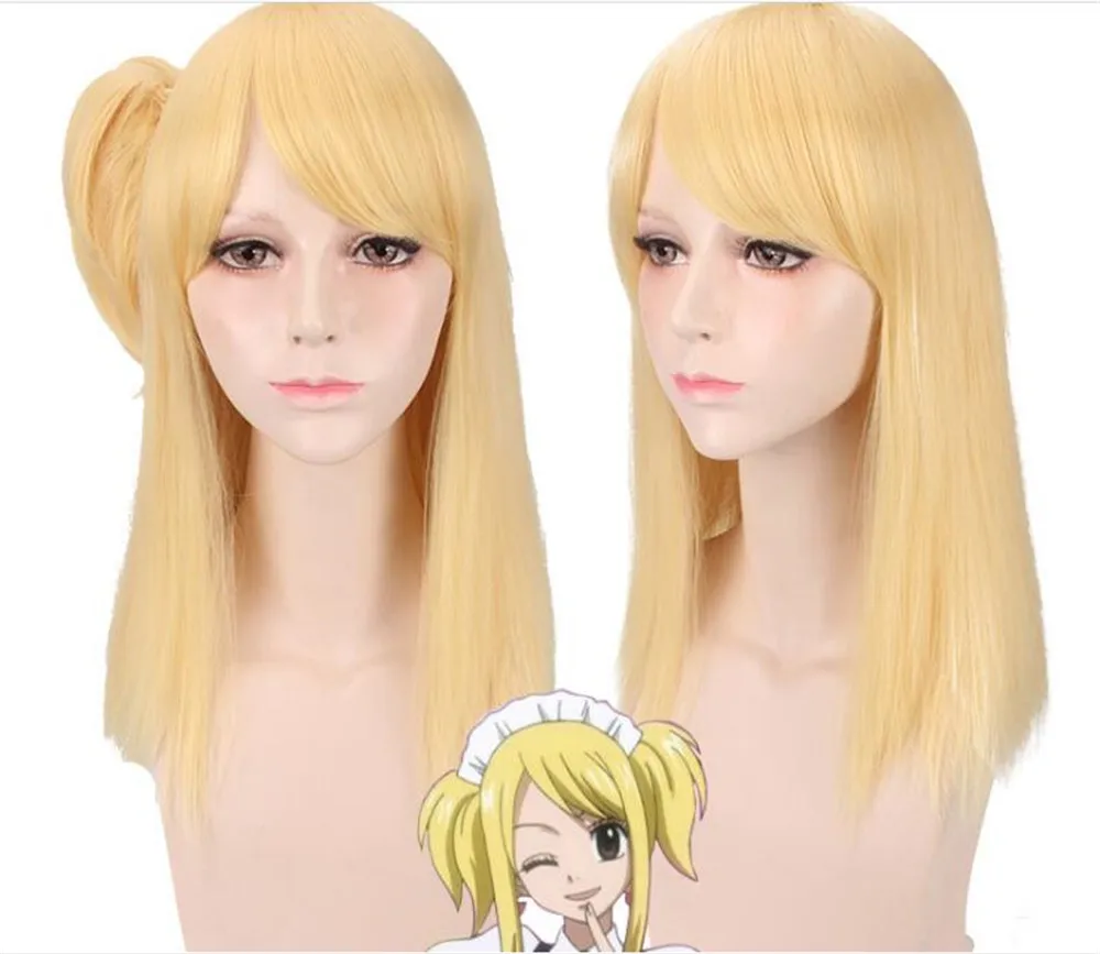 Сказочный хвост Lucy Heartfilia длинный прямой костюм косплей парик для женщин Аниме