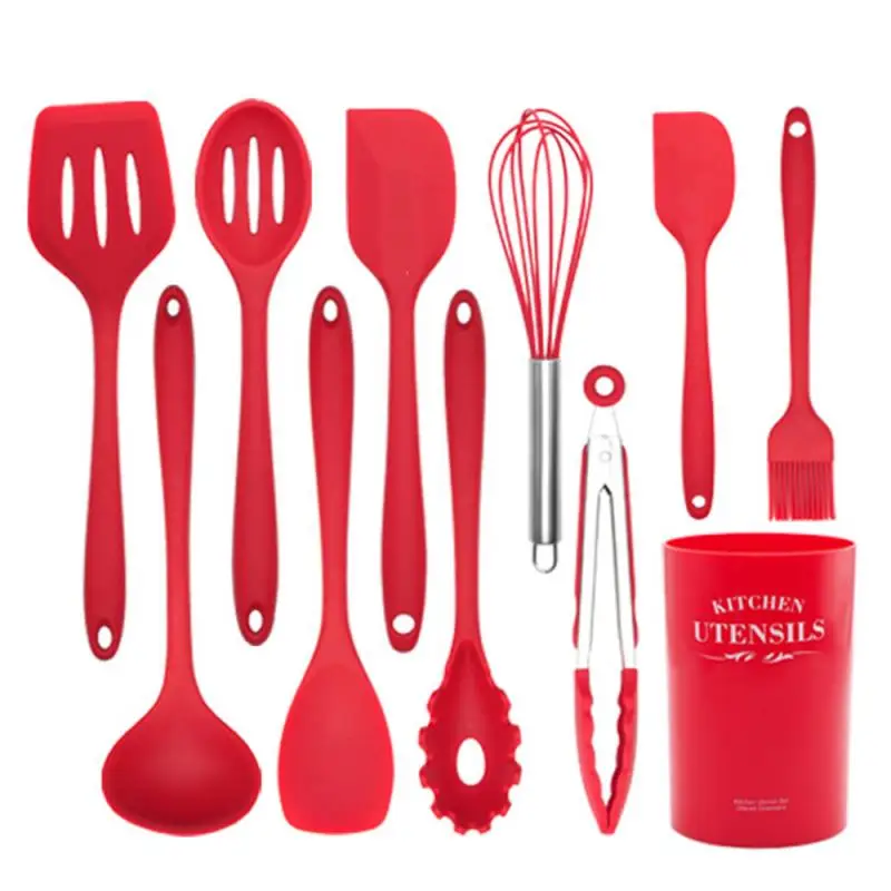 

1PC Silicone Cooking Utensils Set Spatula Shovel Long Handle Heat Resistant Non-stick Cooking Tools Set Kitchen Baking Tool
