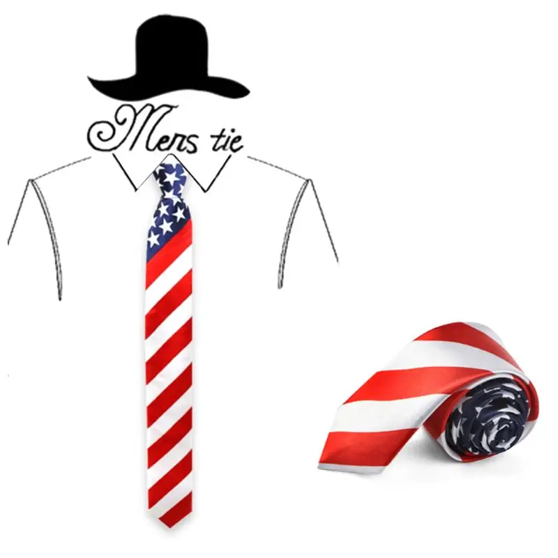 Для мужчин женщин Классика американского флага галстук-бабочка c бантом в