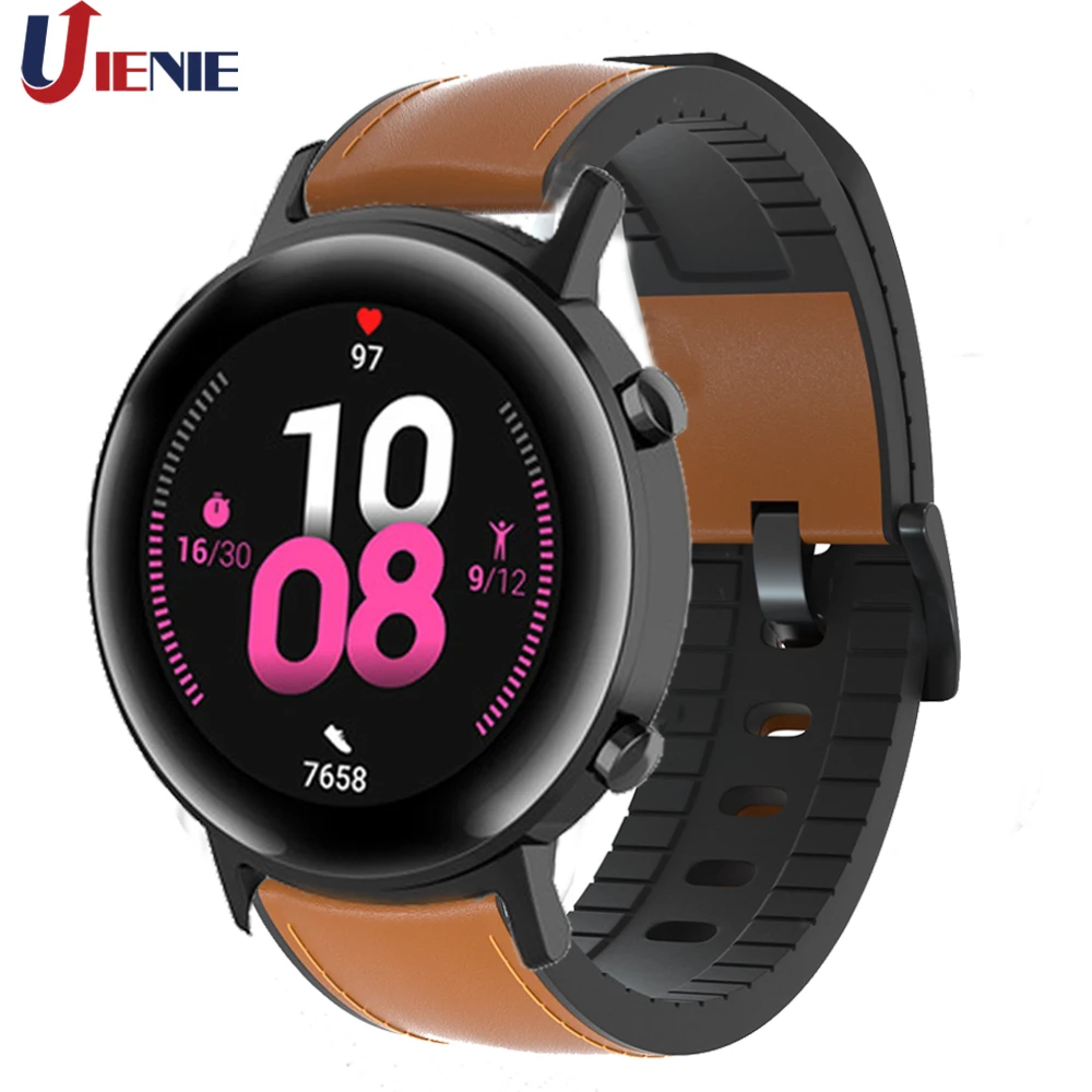 Ремешок кожаный для Huawei Honor Magic 2 / gt 42 мм сменный Браслет смарт часов Gear S2 20