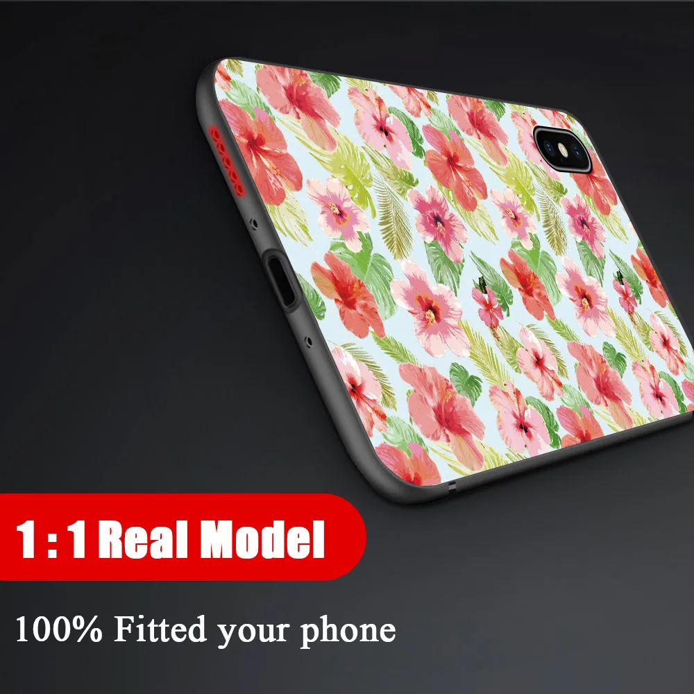 Модный Элегантный чехол с лепестками цветов для Huawei Y7 Prime / Enjoy7 plus 2017 мягкий