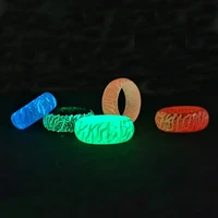 personality cool luminous ring versatile crack hair trend luminous ring resin jewelry creative gifts