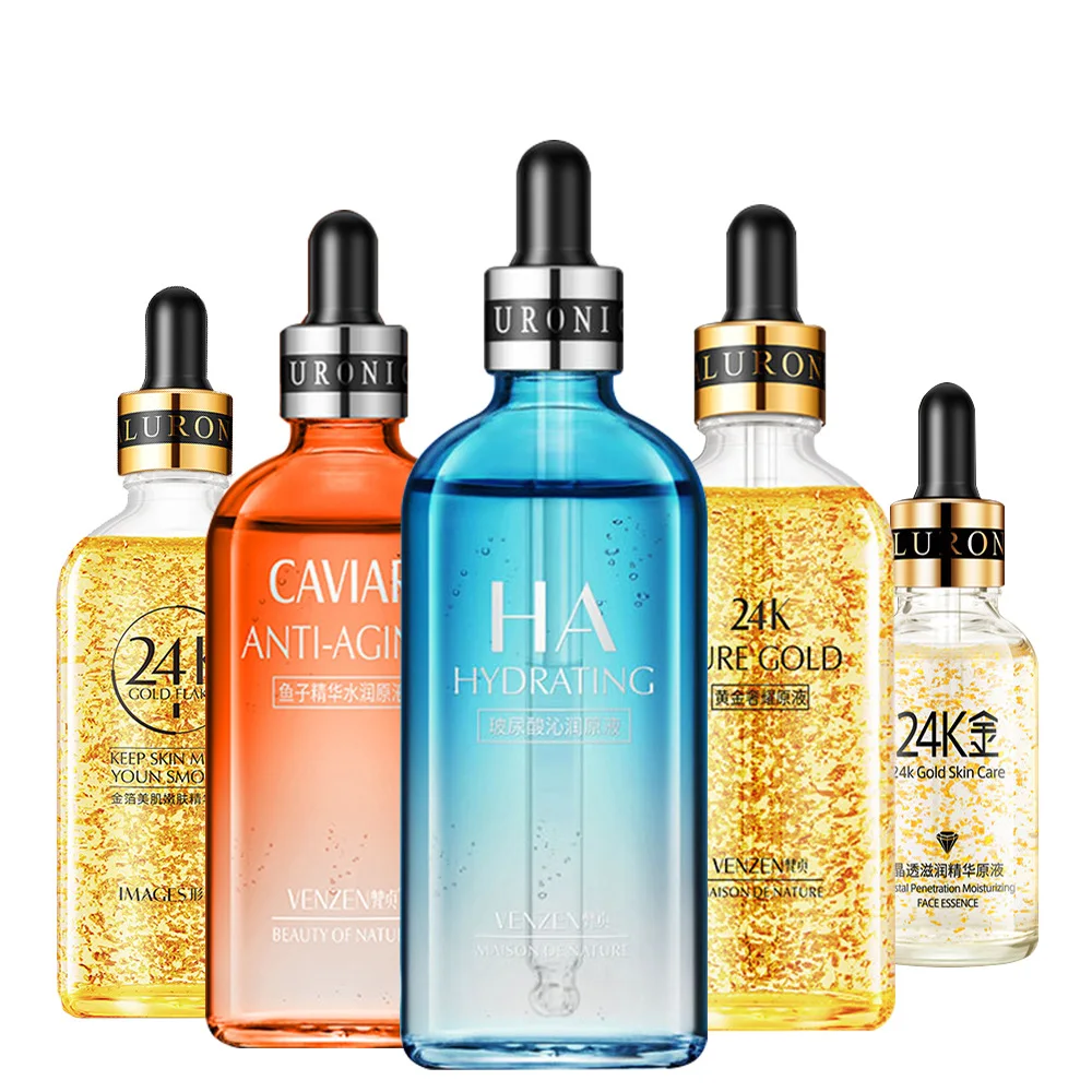 

Pure Caviar Hyaluronic Acid Snail Face Serum Facial Moisturiser Nourishing Essence Skin Care Products Plant Anti Aging