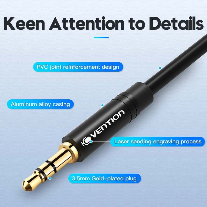 Vention 3.5mm Aux Cable Audio Y Splitter Jack 3.5 Female to Dual Male Earphone Headphone Cord for Laptop Headset |