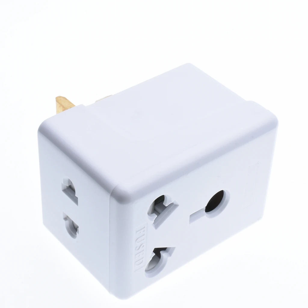 ЕС и США 2-контактный до английская вилка с 3 зубцами Универсальный адаптер