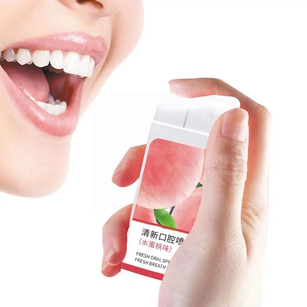 

20ml Mouth Breath Freshener Spray Peach Mint Flavor Mouth Refresher Treatment Bad Spray Care P6h0