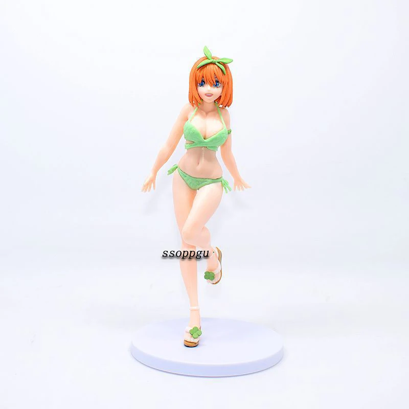 Figura DE ACCI&Oacute;N DE The Quintessential Quintuplets de 5 piezas, traje de ba&ntilde;o de PVC de Ichika, Miku, yotbasa, Itsuki, modelo de escritorio de colecci&oacute;n-3