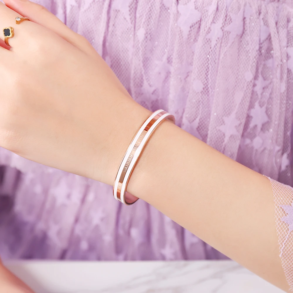 Женский браслет Hannah Martin брендовый модный из нержавеющей стали круглый женские