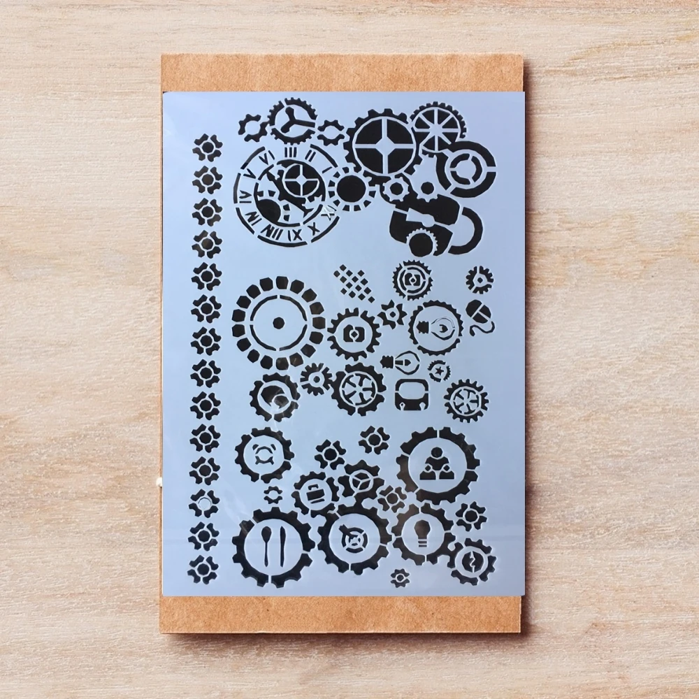 

26*18cm Gear Mechanics DIY Layering Stencils Painting Scrapbook Coloring Embossing Album Decorative Template