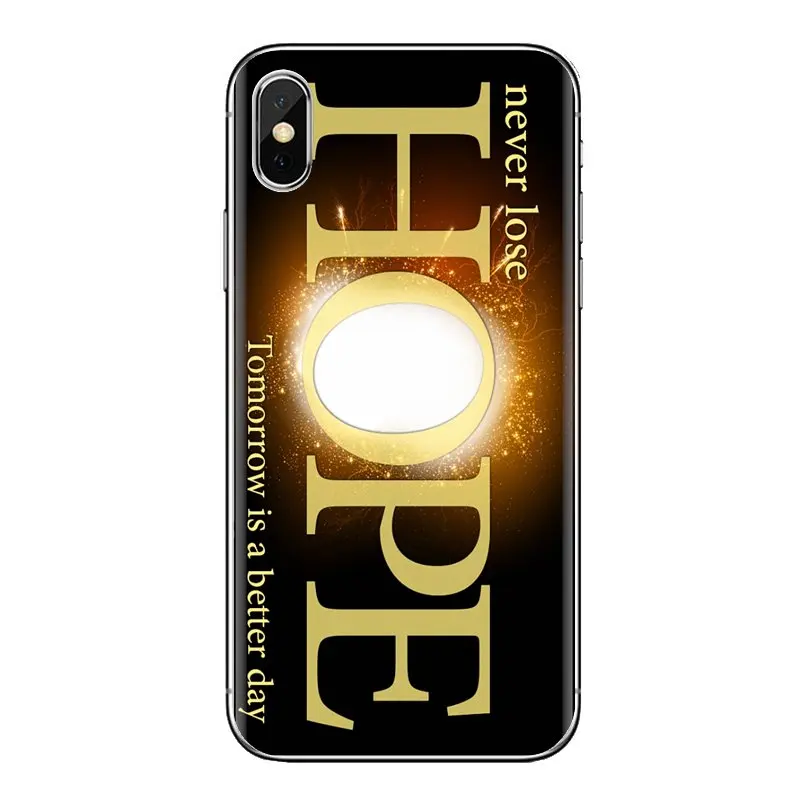 Never Lose Hope Inspirational Quote Covers For Samsung Galaxy S2 S3 S4 S5 MINI S6 S7 edge S8 S9 Plus Note 2 3 4 5 8 Coque Fundas |