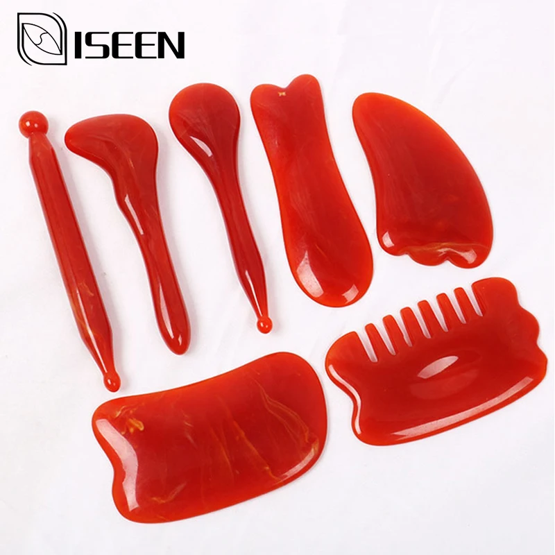 Массажер для лица 7 форм китайский Агат Красный Кристалл кварц яйцо акупунктура