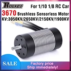 Водонепроницаемый Бесколлекторный двигатель Rocket 3670 3050кв 2650кв 2150кв 1900кв для радиоуправляемого автомобиля 18 110