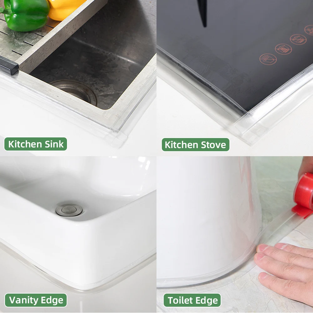 4 шт. запасная лента для туалета душевой раковины ванной уплотнительная из белого