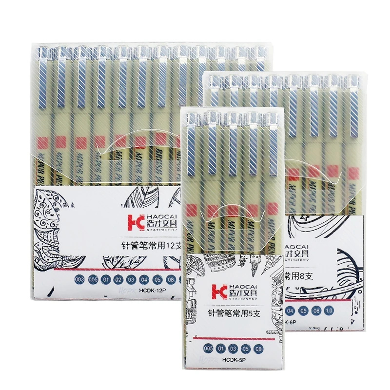 Ручка Pigma Micron Set 003 005 01 02 03 04 05 08 1 0 2 3 BR Для манги мягкая кисть тонкий фломастер
