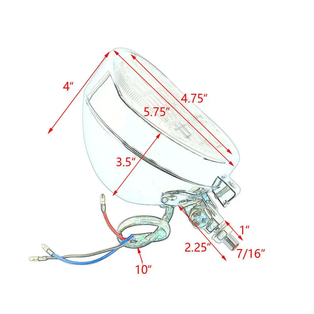 5 75 &quotдно крепление галогенная фара дальнего света для мотоцикла Harley Triumph BSA