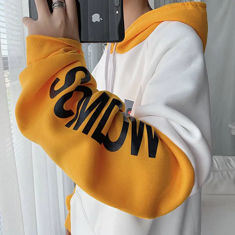 Мужская толстовка с буквенным принтом модная Свободная кофта в Корейском стиле