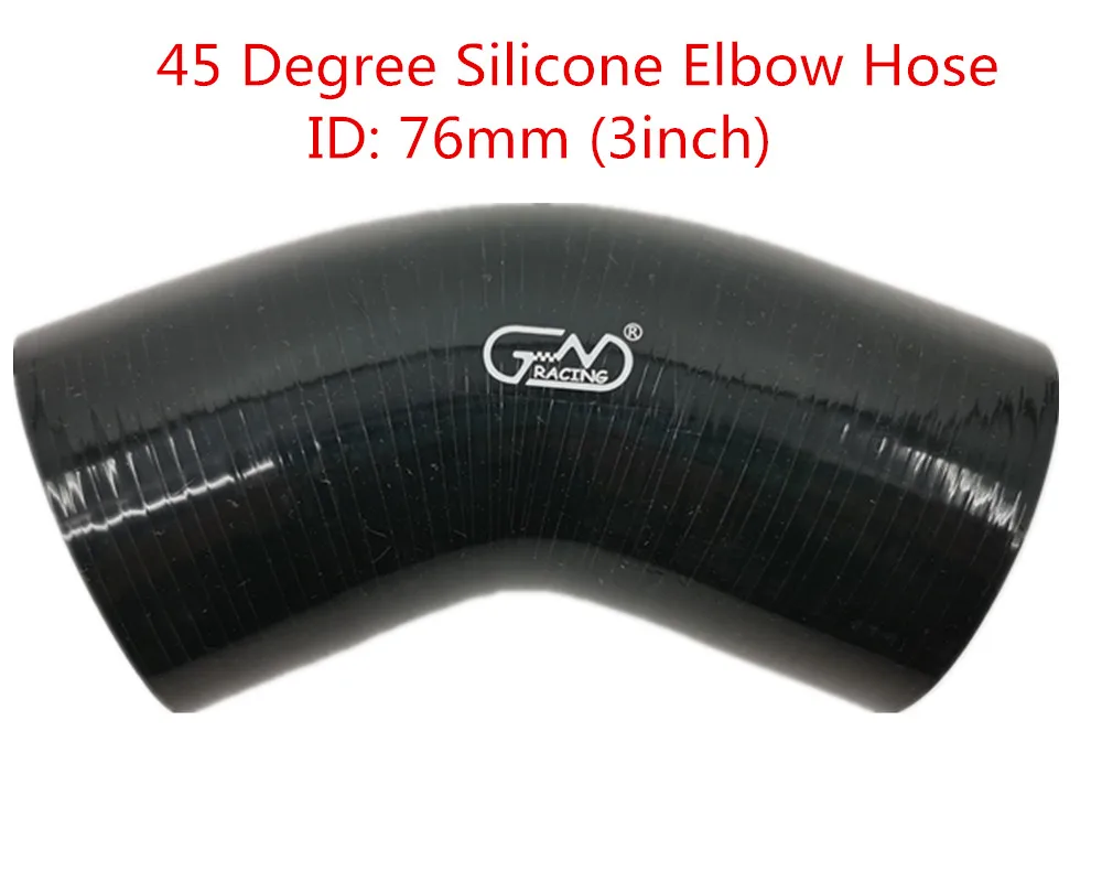 

ID 3inch（76mm) 45 Degree Silicone Elbow Hose Turbo/Intercooler/Intake Piping Coupler
