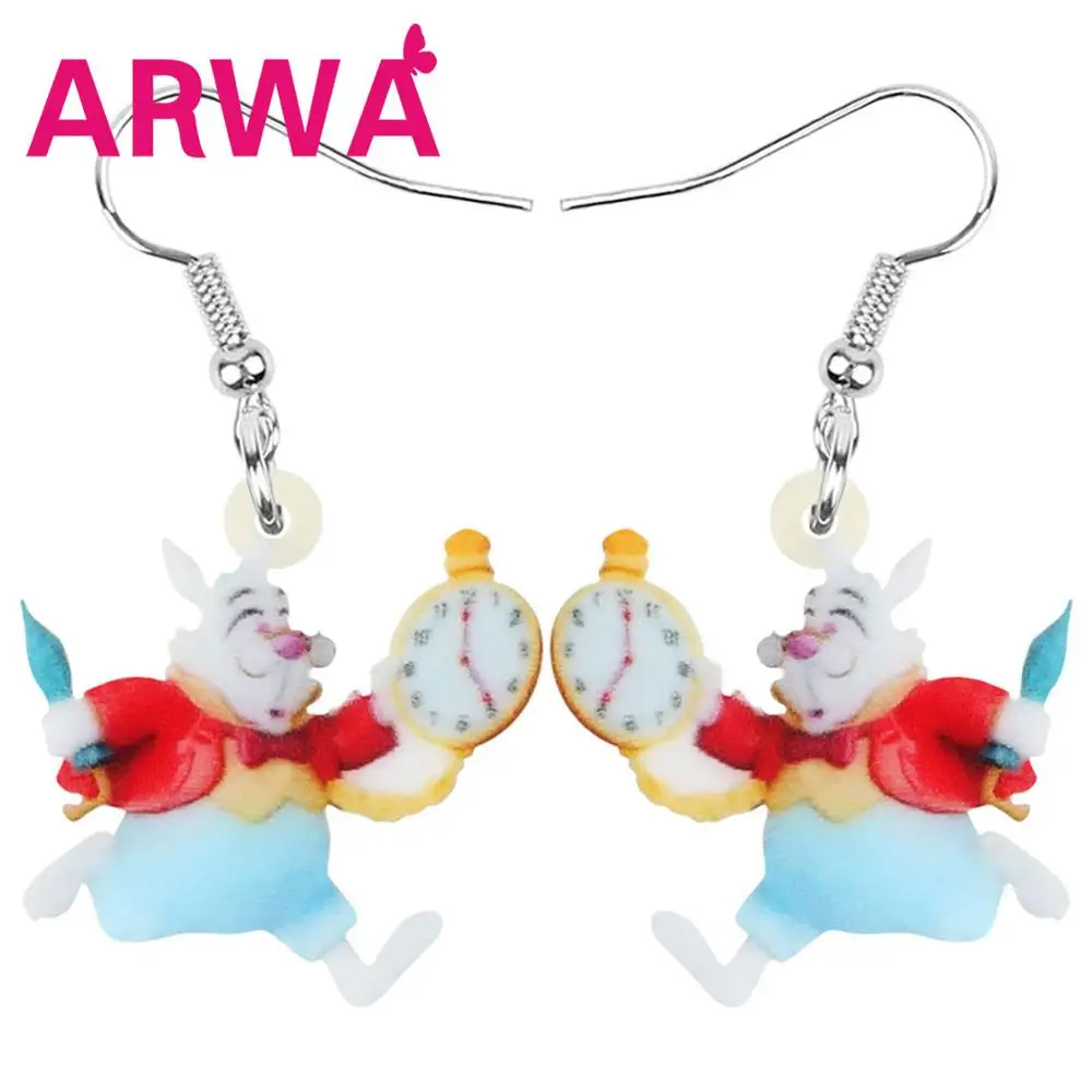 Женские акриловые серьги с милым пасхальным кроликом ARWA висячие мультяшным