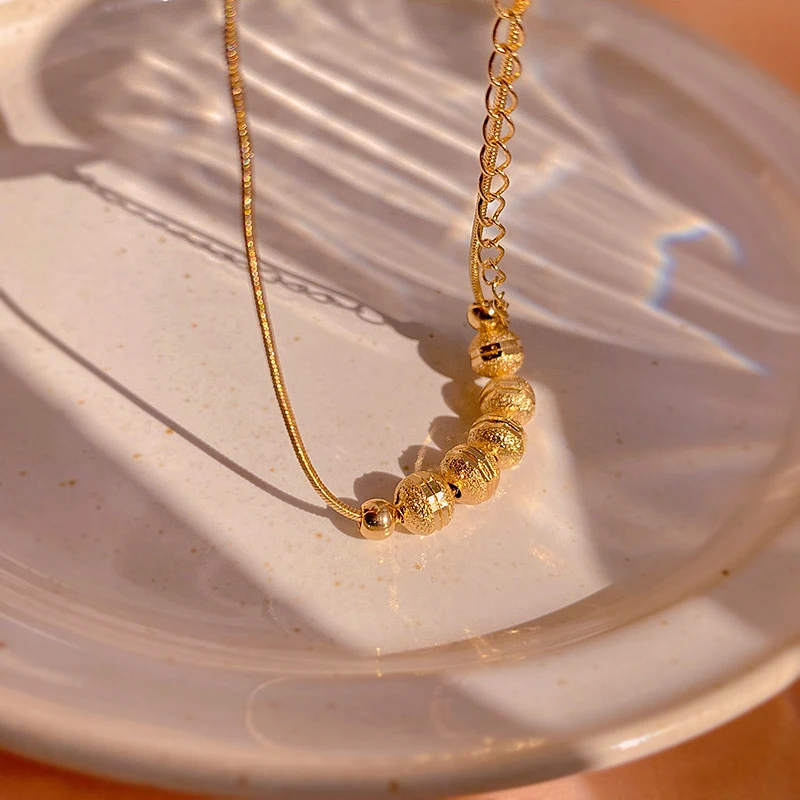 

Fashion Original Design Geometric Round Beads Bracelet for Women Girl Temperament Jewelry Weddings Birthday Party Ins Hot Gift