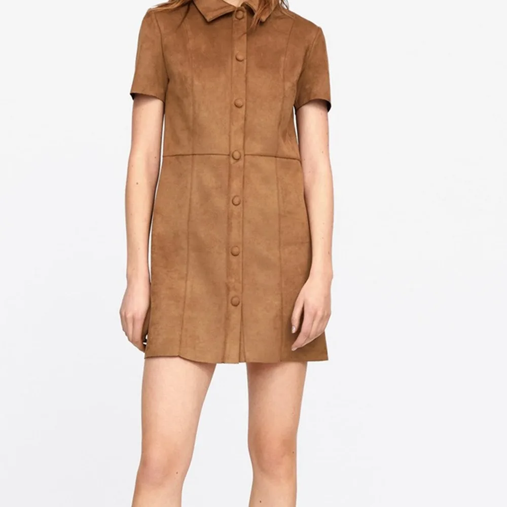 

Женское универсальное Замшевое платье с пряжкой, сексуальные платья, вечерние Клубные платья выше колена, однотонное Короткое мини-платье ...