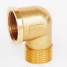 Медный прямоугольный Угловой Соединитель 90 градусов с внутренними и внешними проводами, прямая резьба 1  8, 1  4, 1  2 Соединительная водопроводная труба