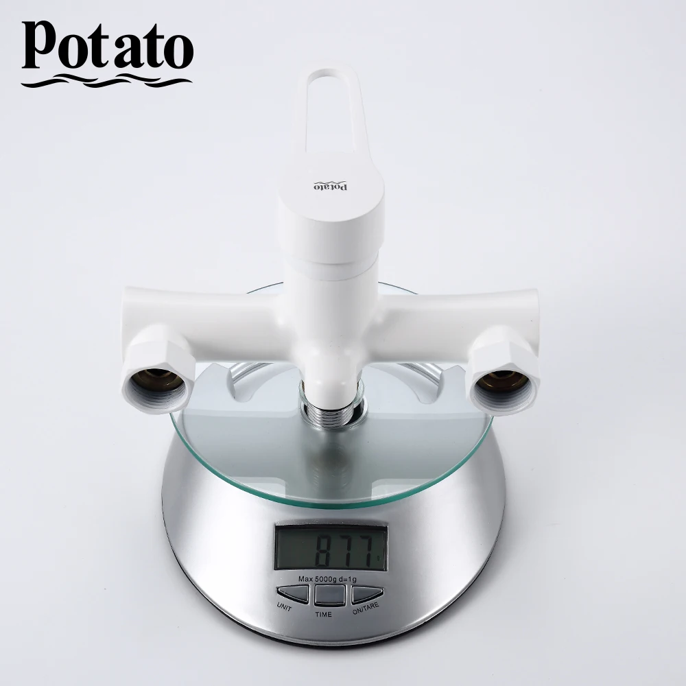 potato bathroom shower faucet single handle wall mounted hot and cold water with shower head p22270 free global shipping