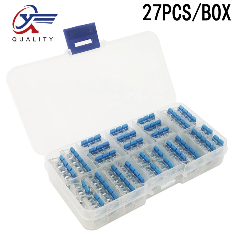 

New Product 412-415 27PCS/BOX Electrical Wiring Terminals Household Wire Connectors Fast Terminals For Connection Of Wires