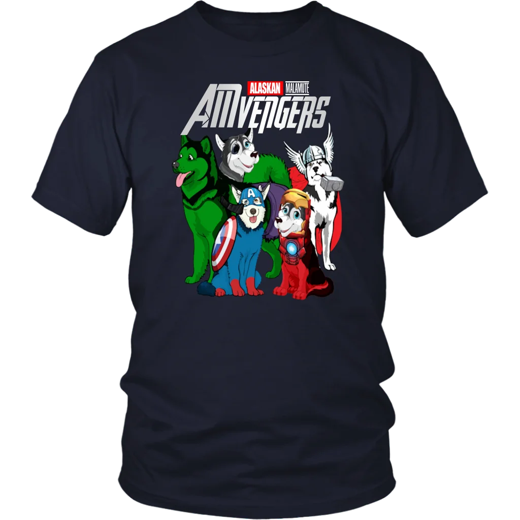 Amvengers рубашка Alaskan Malamute Мстители Endgame Dog Version|Мужские футболки| |
