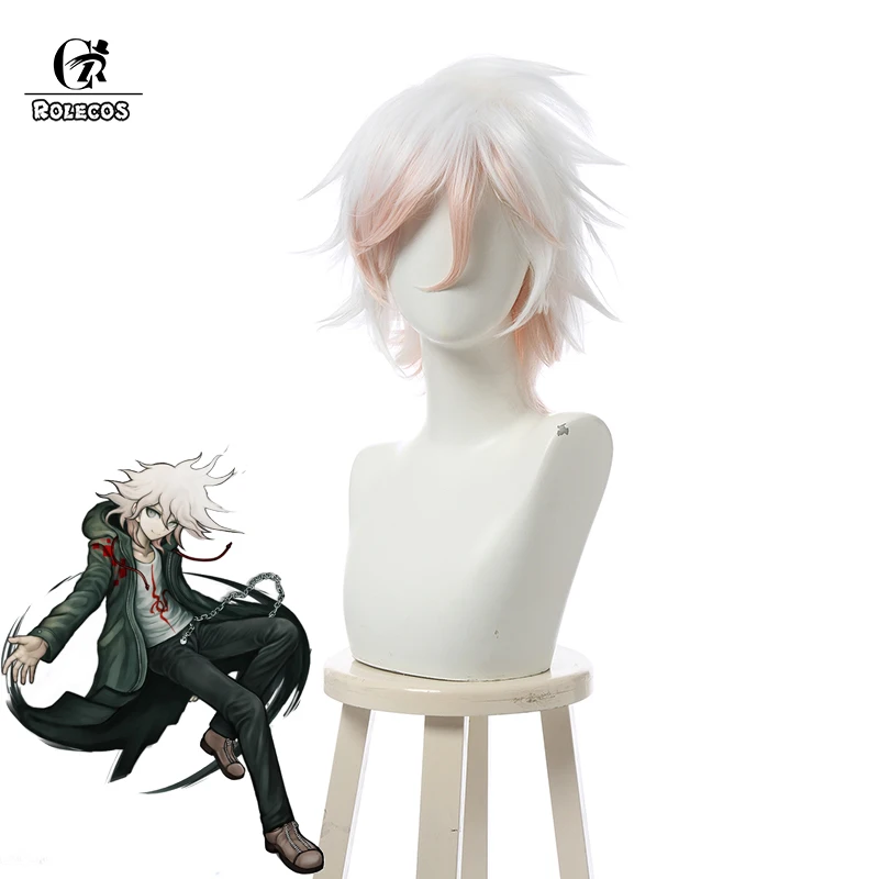 Парик для косплея ROLECOS Komaeda Nagito из аниме данганронпа термостойкие синтетические