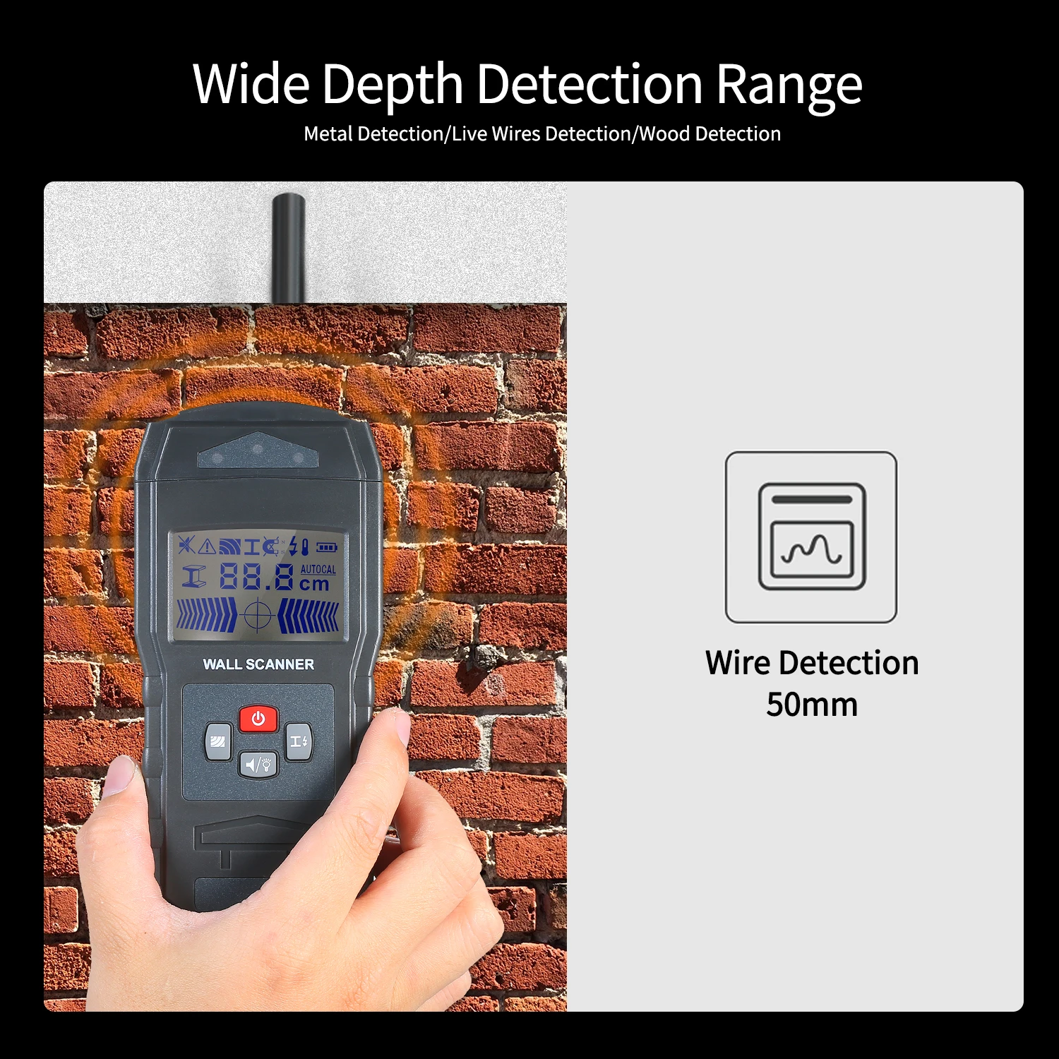 Металлоискатель настенный детектор датчик сканер ЖК-дисплей цифровой