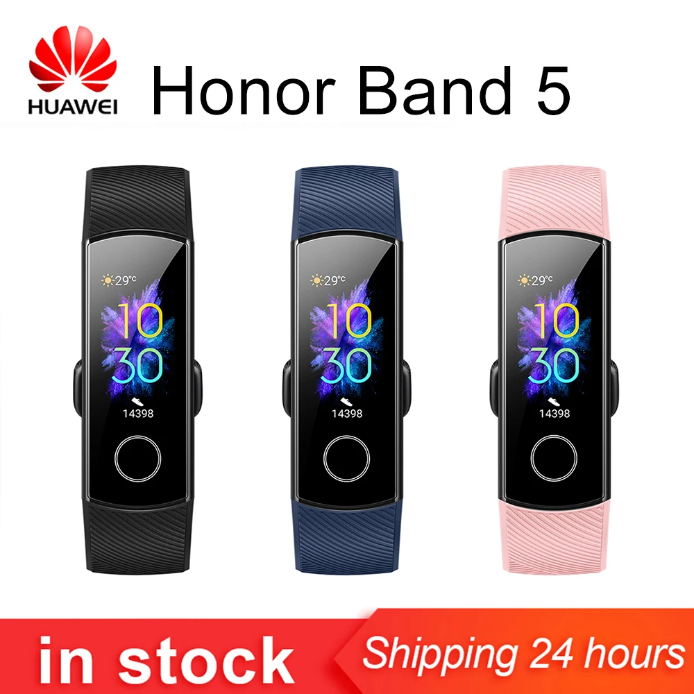 Оригинальный Смарт браслет Huawei Honor Band 5 цветной экран фитнес для измерения пульса