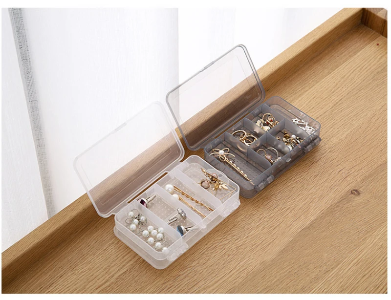 Простая двухслойная Коробка для Хранения Драгоценностей с 10 отделениями и