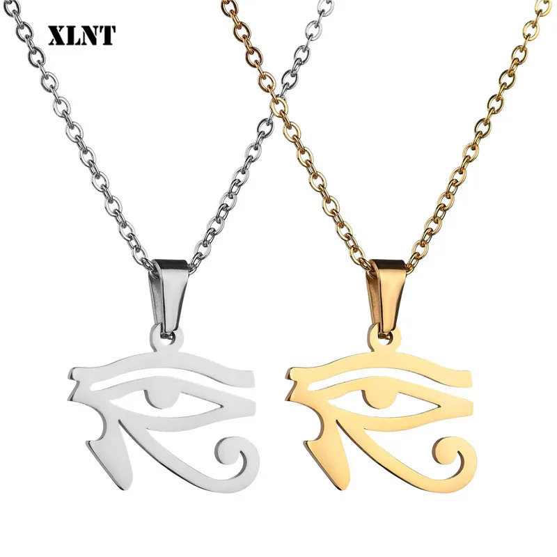 XLNT Новая мода древний Египетский Глаз Хоруса Подвески Круглый крест цепи