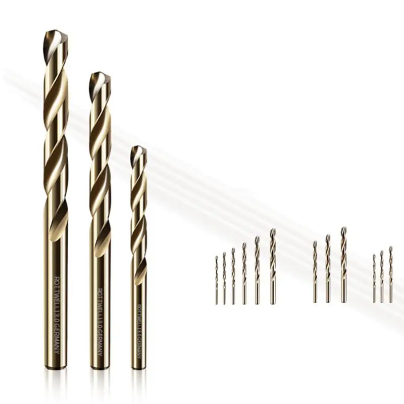 

Twist Drill Bits Set for Stainless Steel Metal Alloy Copper Woodworking Hole Cutter Punch Tool